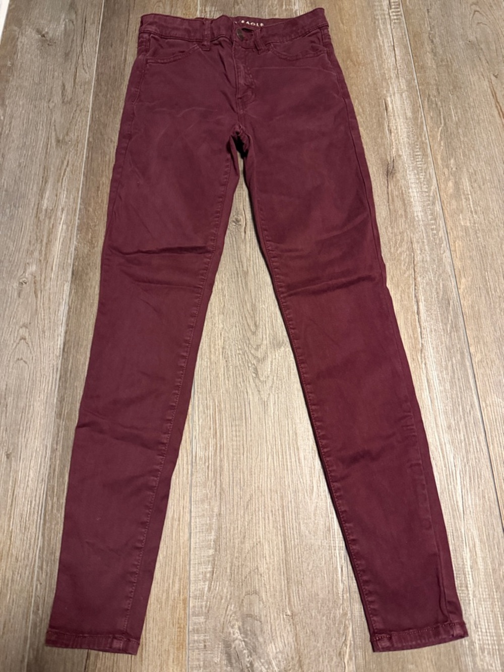 American Eagle Outfitters Wine Red Women’s Hi Rise Jeggings